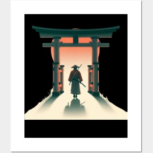 Torii Gate and Samurai Posters and Art